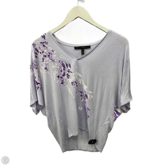 Top Short Sleeve By White House Black Market In Purple, Size: Xxs