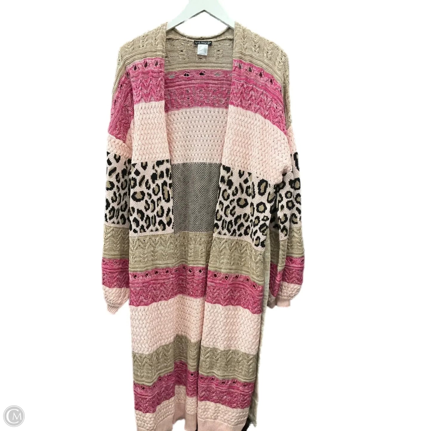 Sweater Cardigan By Venus In Pink, Size: S