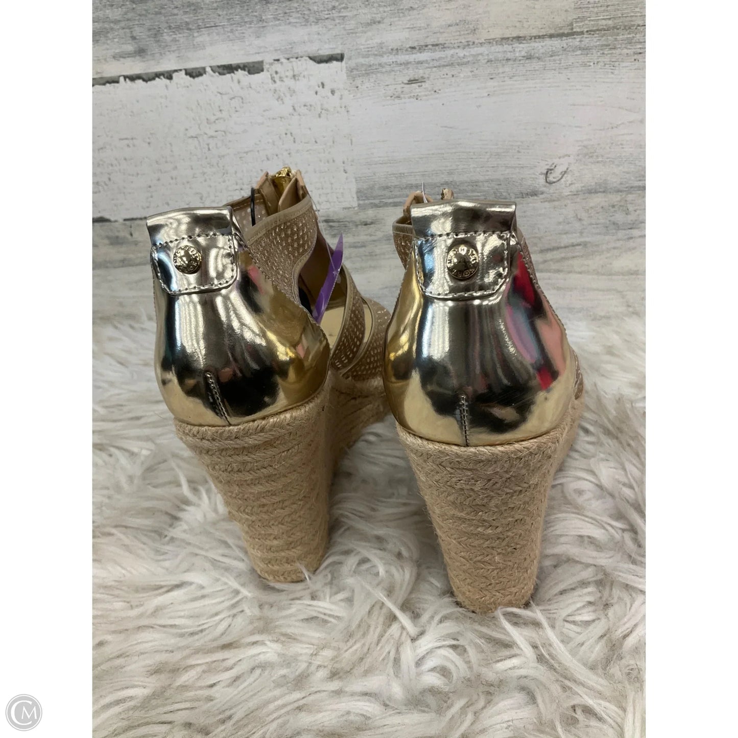 Sandals Designer By Michael Kors In Gold, Size: 8