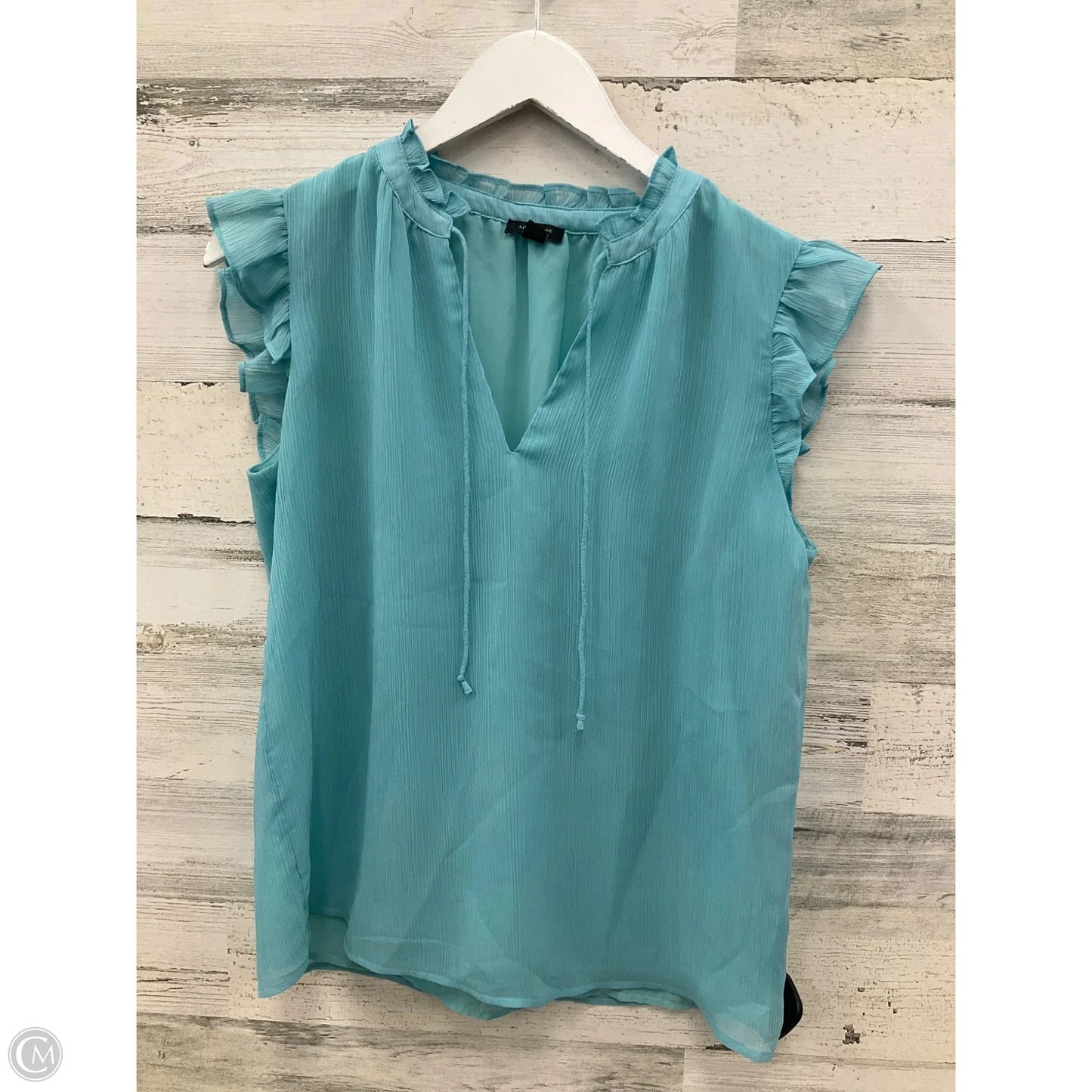 Top Short Sleeve By Ann Taylor In Aqua, Size: Xs