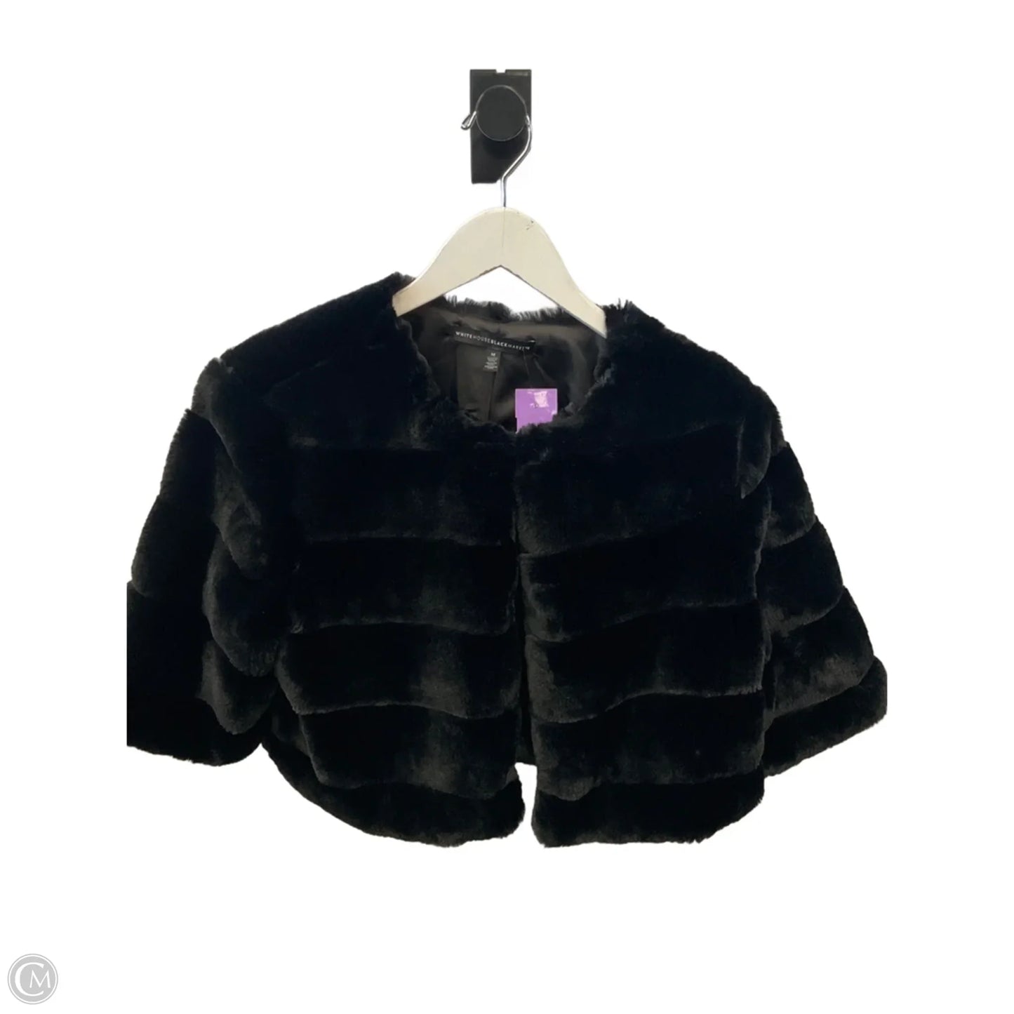 Jacket Faux Fur & Sherpa By White House Black Market In Black, Size: M