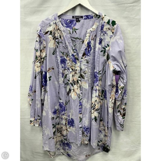 Top Long Sleeve By Roamans In Purple, Size: 1x