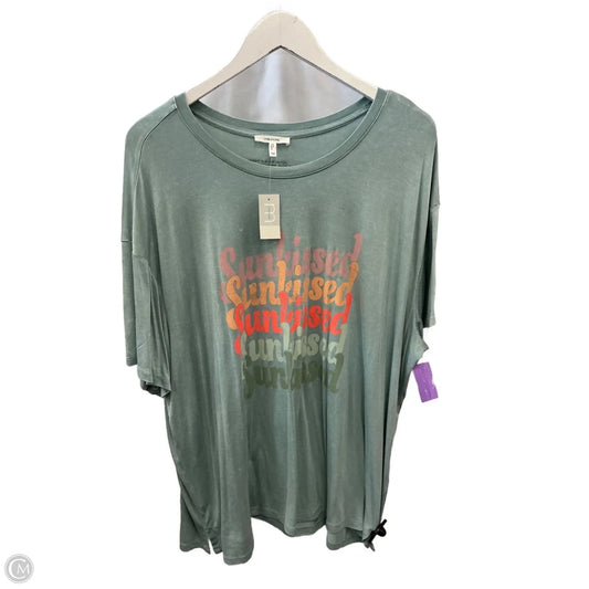 Top Short Sleeve By Maurices In Green, Size: 1x