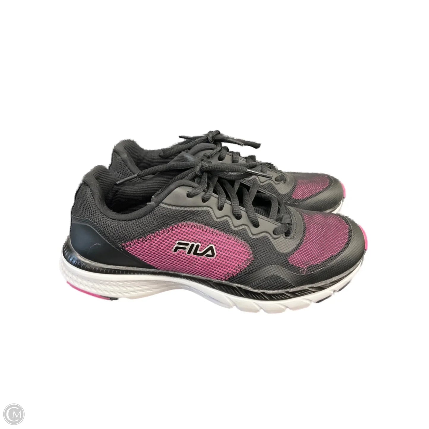 Shoes Athletic By Fila In Black & Pink, Size: 8