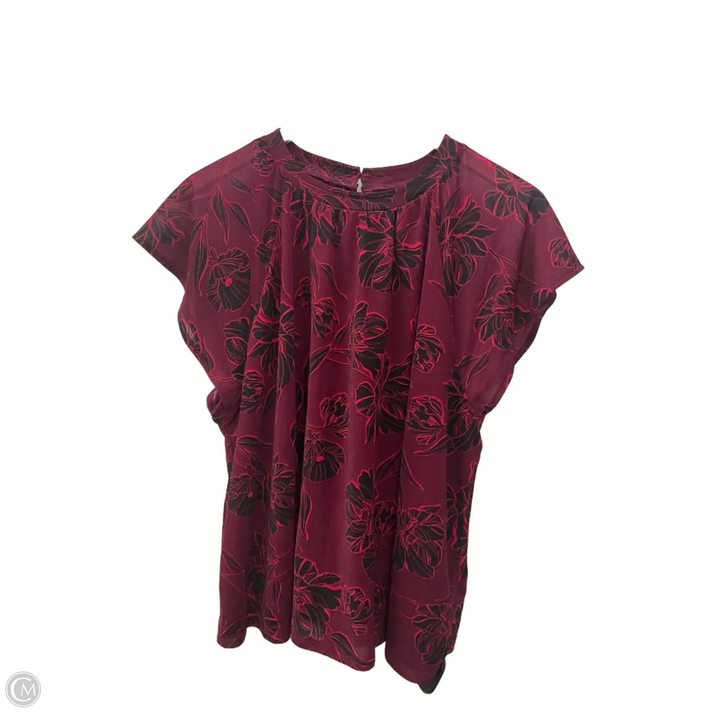 Top Short Sleeve By Apt 9 In Red, Size: Xl