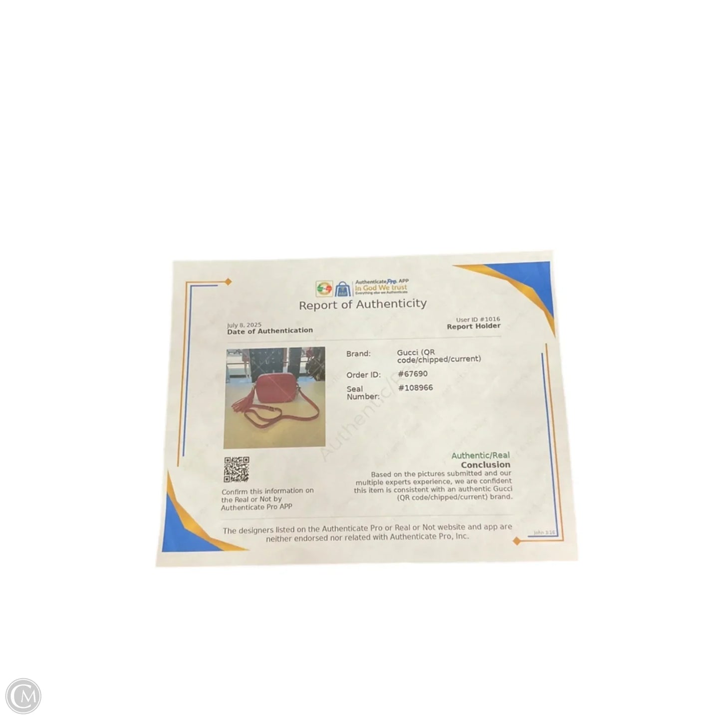 Crossbody Luxury Designer By Gucci, Size: Medium