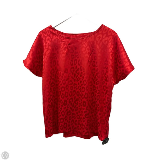 Top Short Sleeve By Clothes Mentor In Red, Size: L