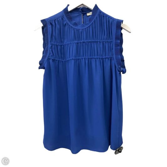 Top Sleeveless By Max Studio In Blue, Size: M