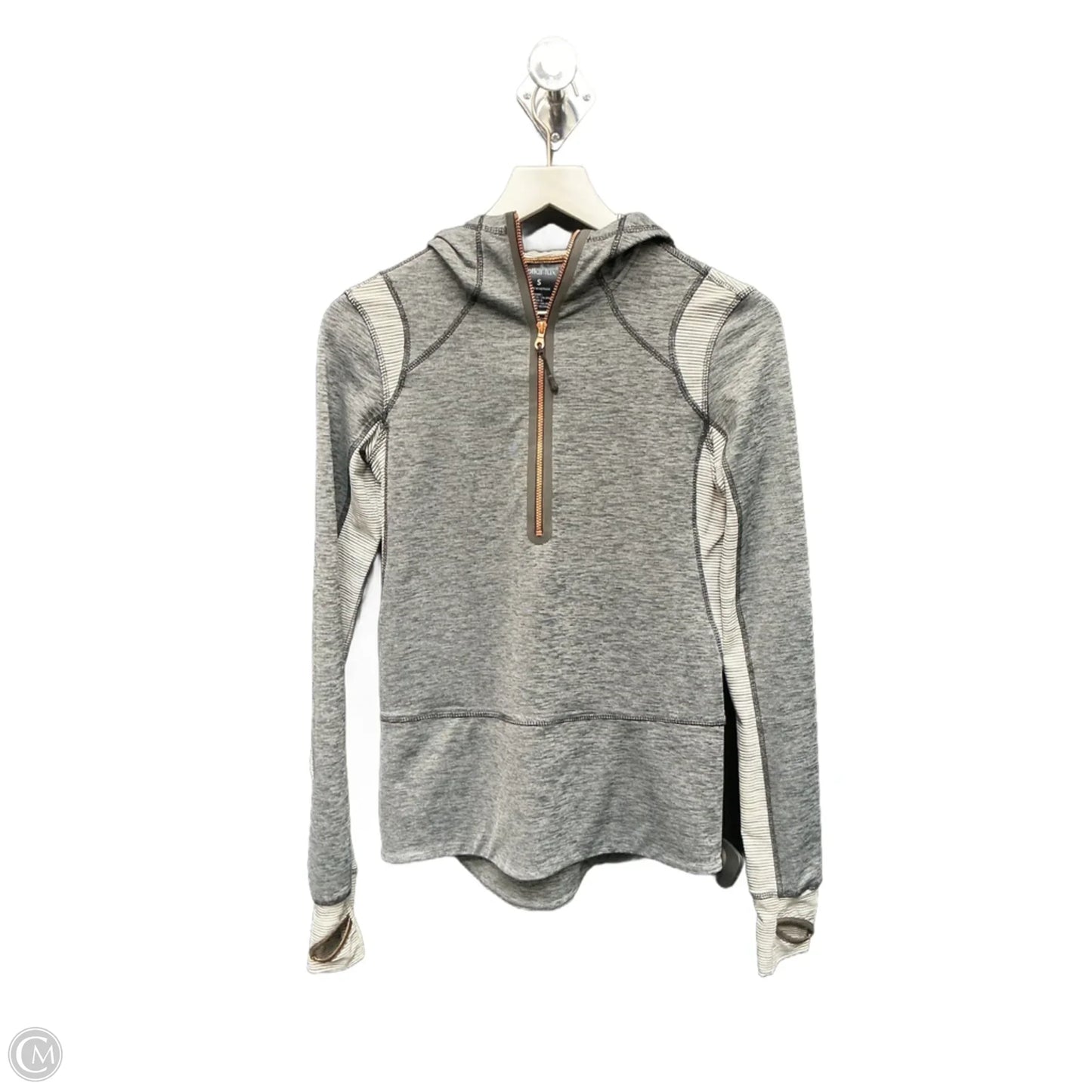 Athletic Top Long Sleeve Collar By Lukka In Black, Size: S