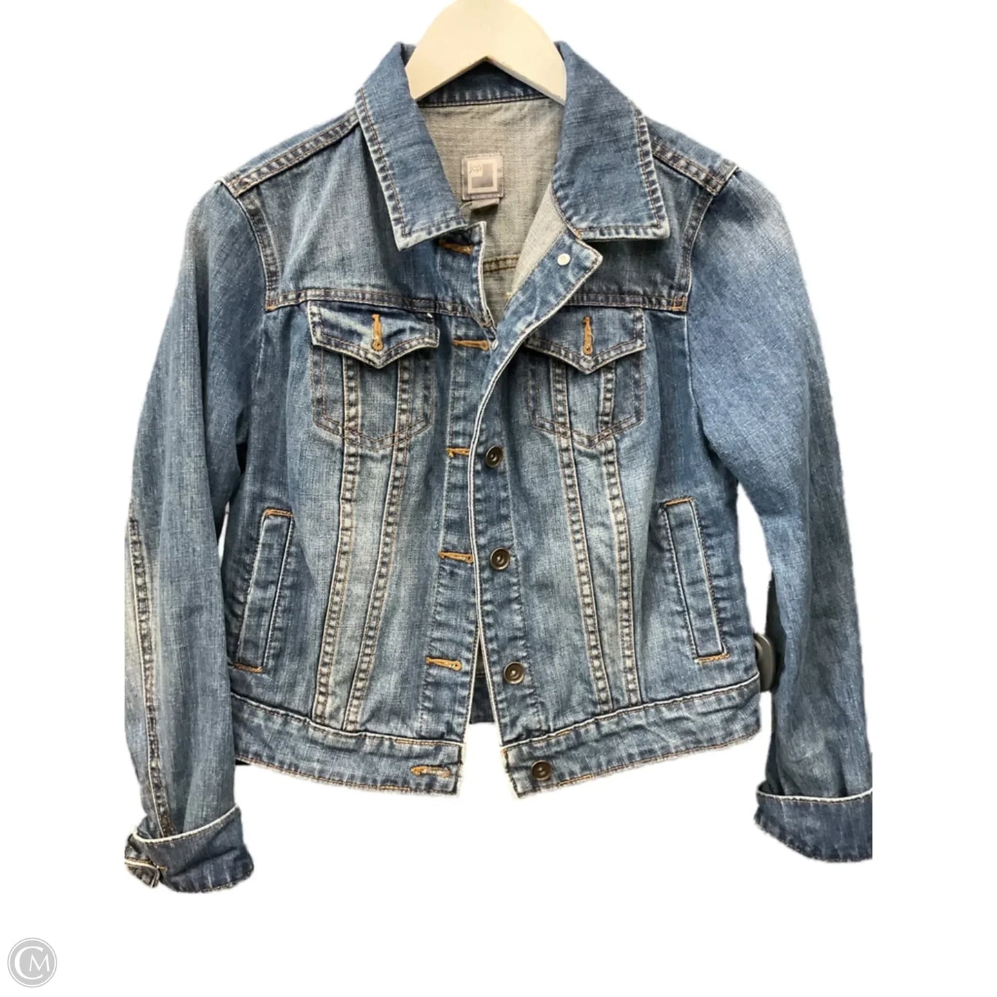 Jacket Denim By Jcp In Blue Denim, Size: S