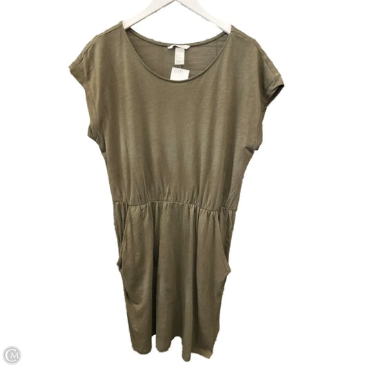 Dress Casual Midi By H&m In Green, Size: M