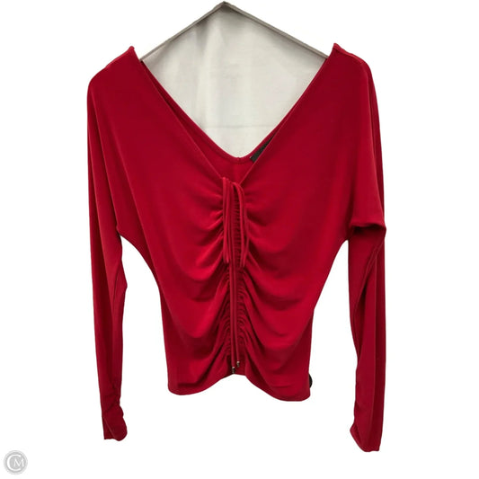Top Long Sleeve By White House Black Market In Red, Size: S