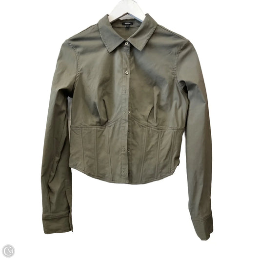 Top Long Sleeve By Express In Green, Size: S