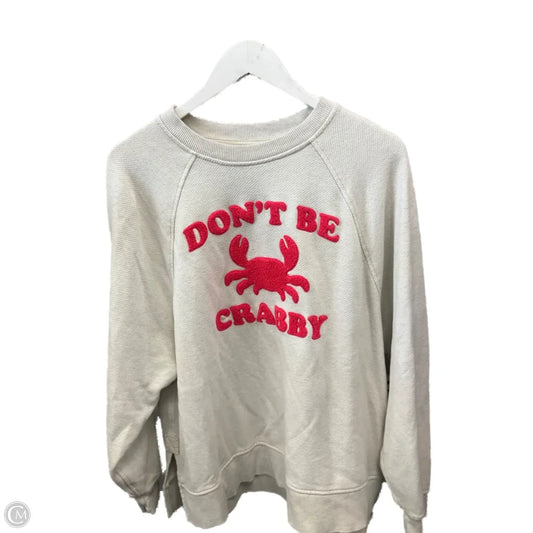 Sweatshirt Crewneck By Aerie In Grey, Size: S