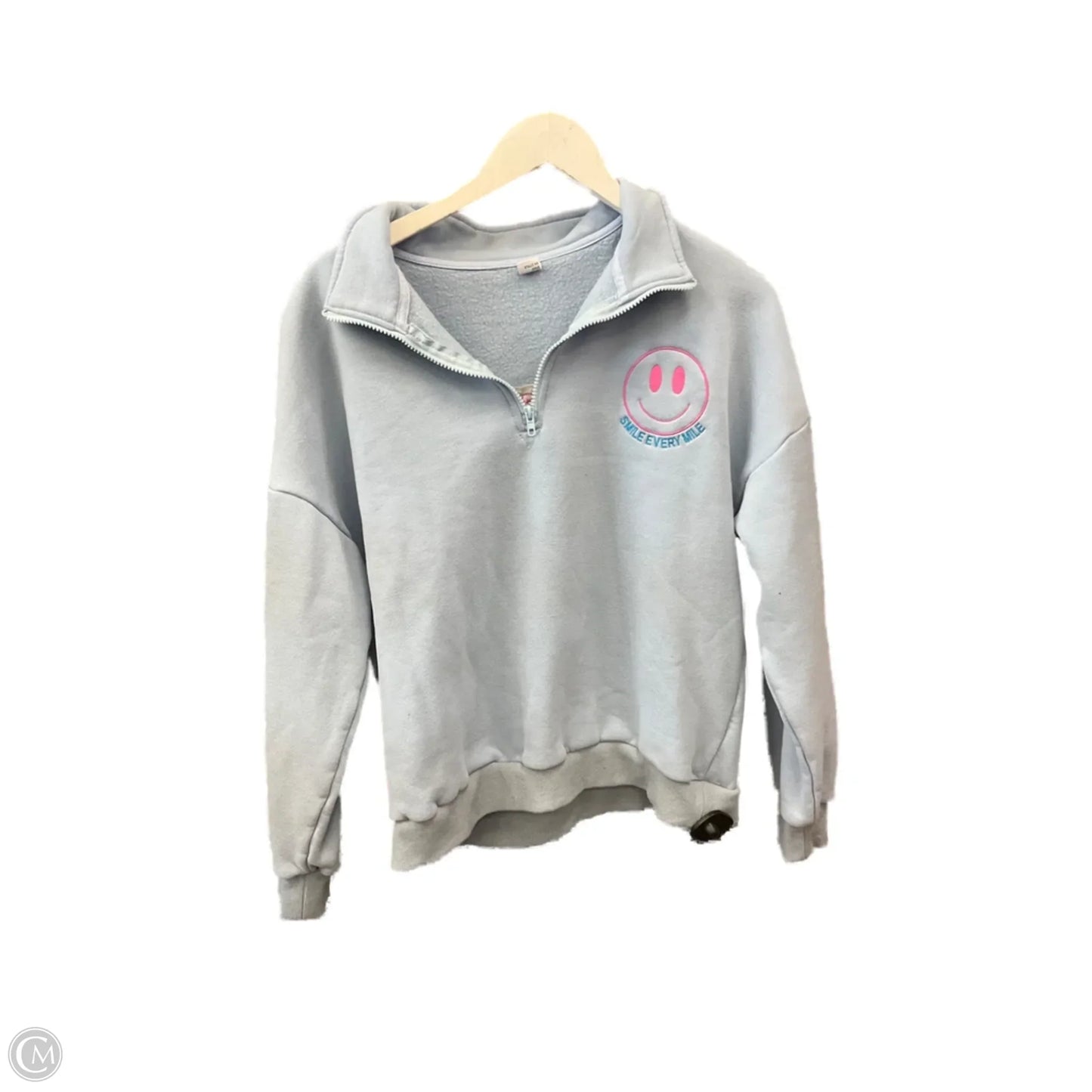 Sweatshirt Collar By Clothes Mentor In Blue, Size: S