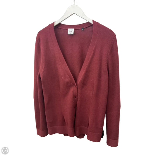 Sweater Cardigan By Cabi In Red, Size: L