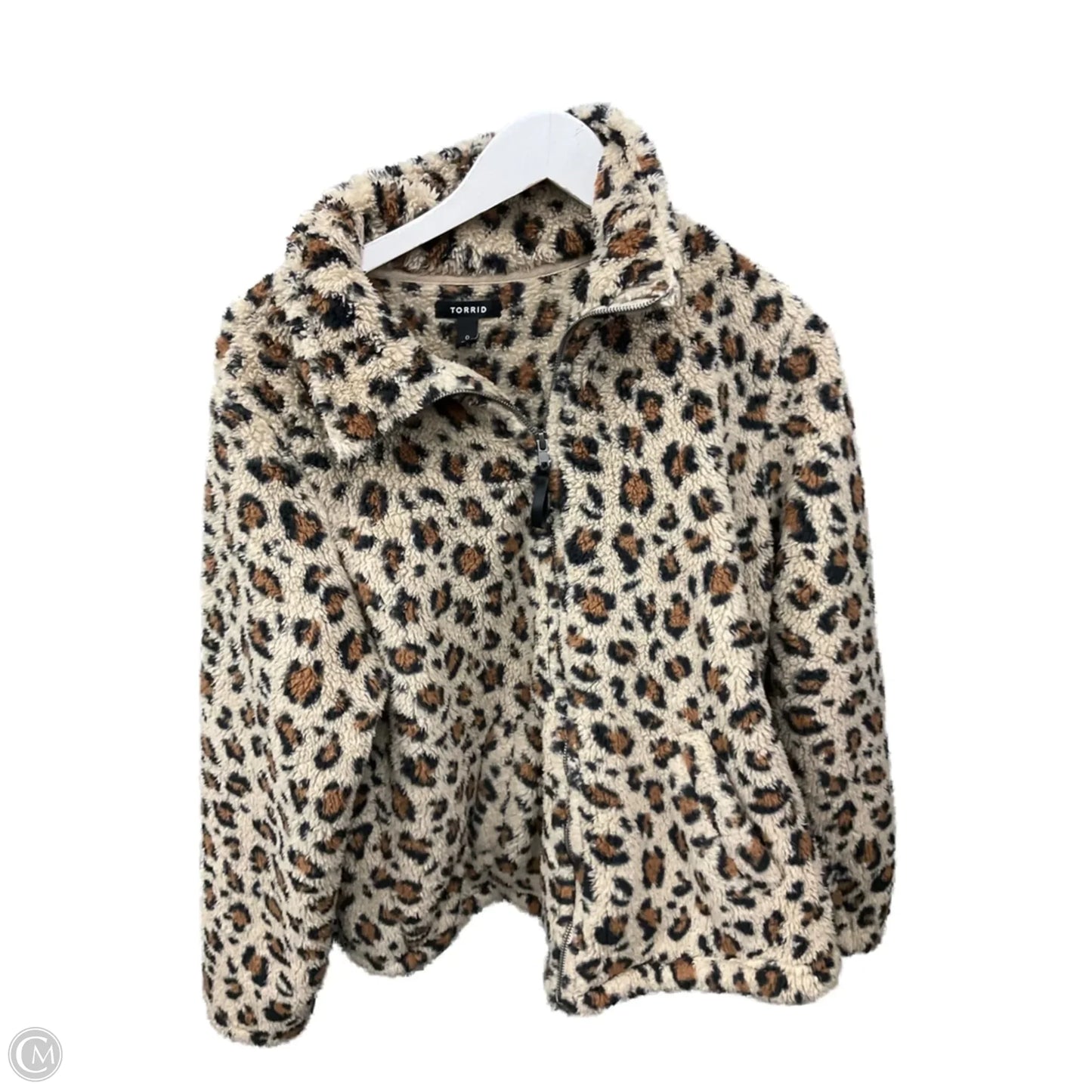 Jacket Fleece By Torrid In Animal Print, Size: L