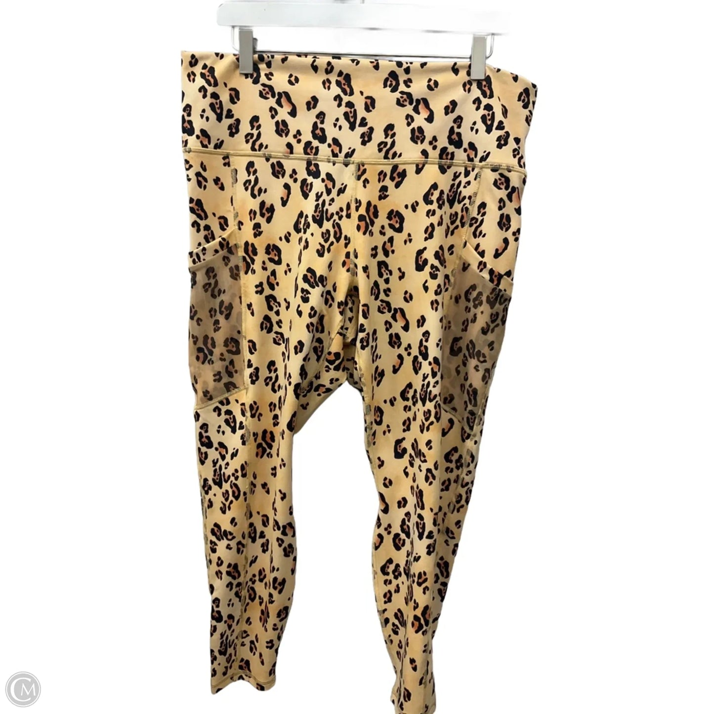 Athletic Leggings By Fabletics In Gold, Size: 1x