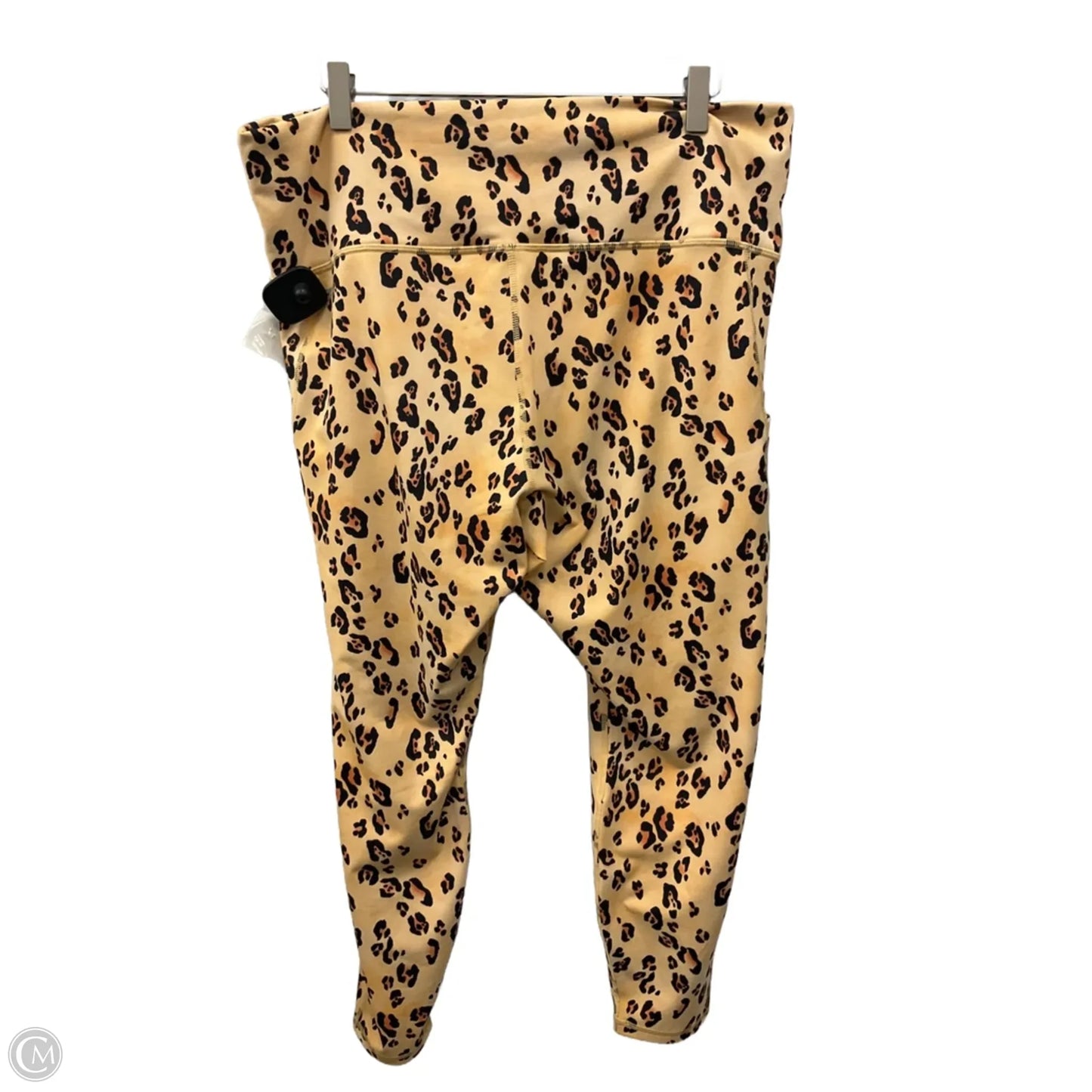 Athletic Leggings By Fabletics In Gold, Size: 1x