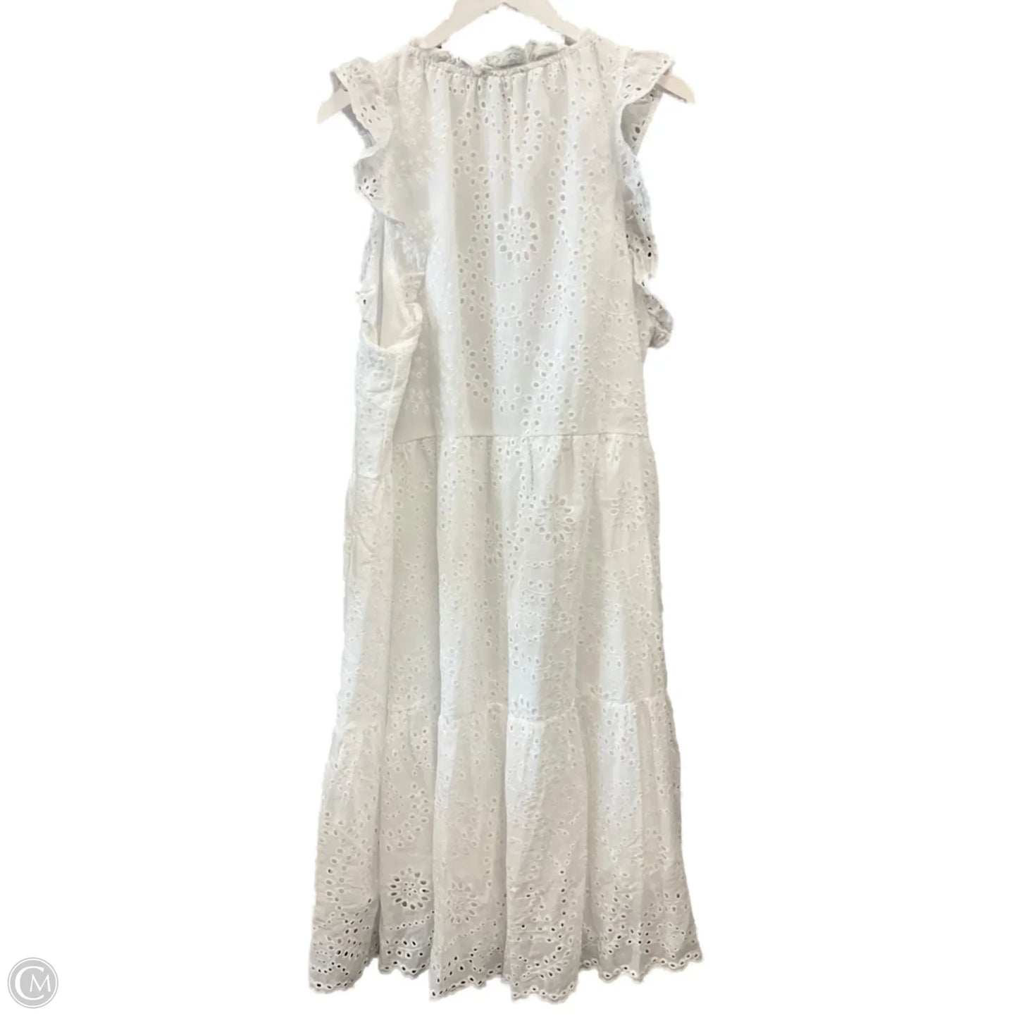 Dress Casual Midi By Clothes Mentor In White, Size: 3x