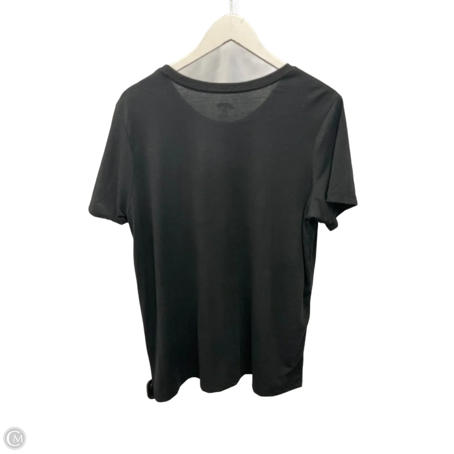 Top Short Sleeve By Holiday Time In Black, Size: Xl