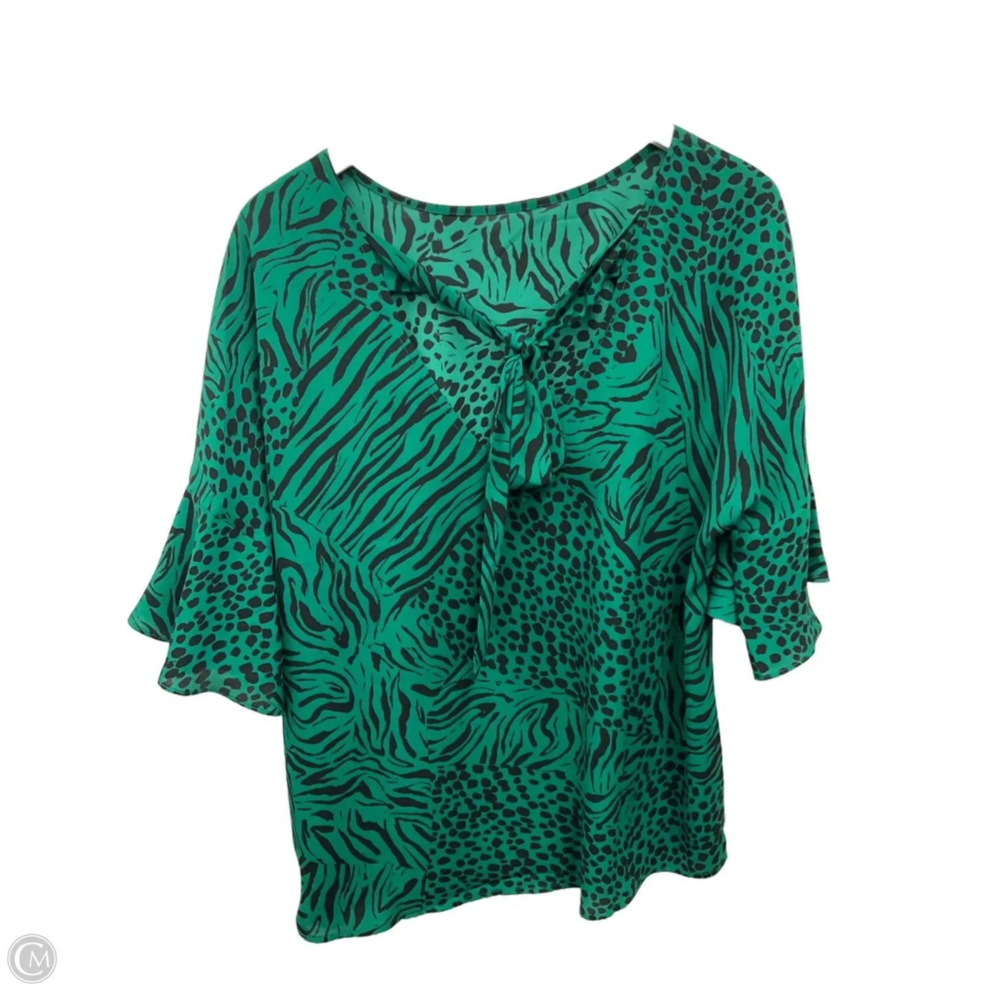 Top Short Sleeve By Cabi In Green, Size: M