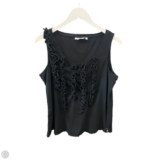 Top Sleeveless By Chicos In Black, Size: L