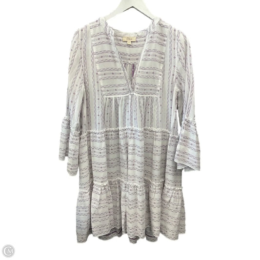 Dress Casual Short By Elan In Purple & White, Size: S
