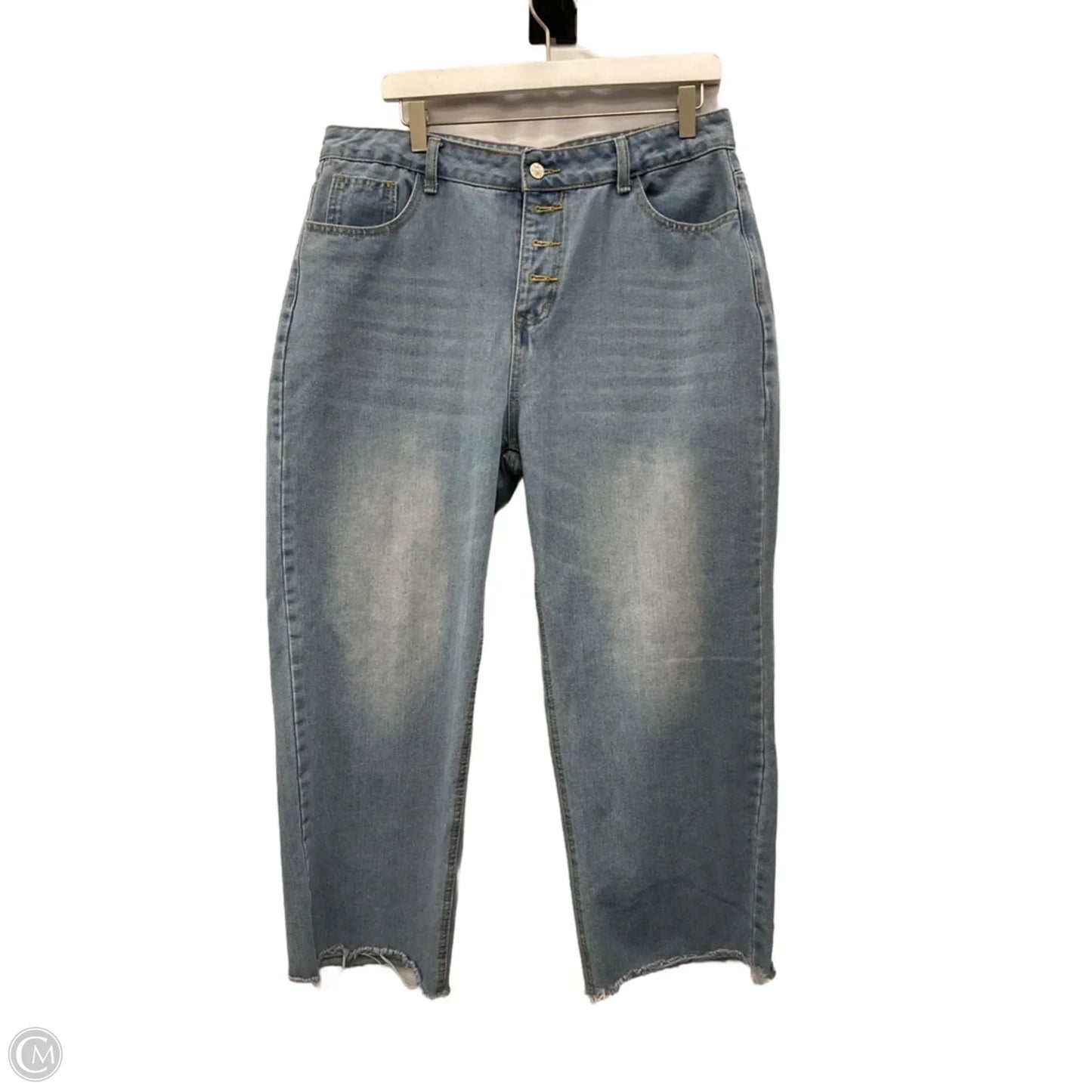 Jeans Cropped By Clothes Mentor In Blue Denim, Size: 14