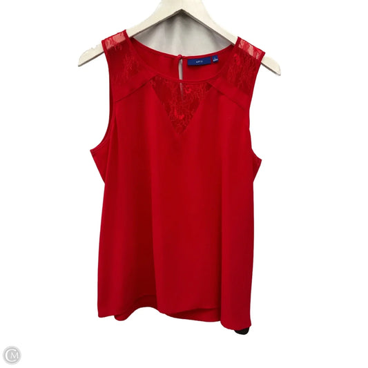 Top Sleeveless By Apt 9 In Red, Size: L