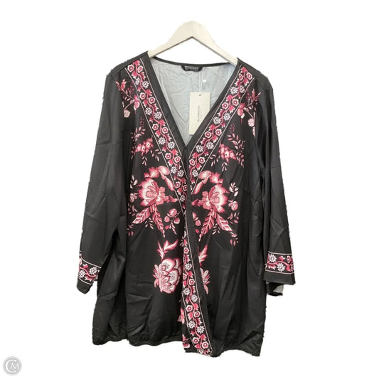 Top Long Sleeve By Clothes Mentor In Black, Size: 3x