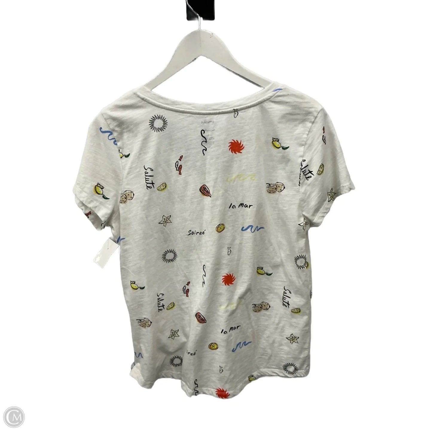 Top Short Sleeve By Sonoma In White, Size: L