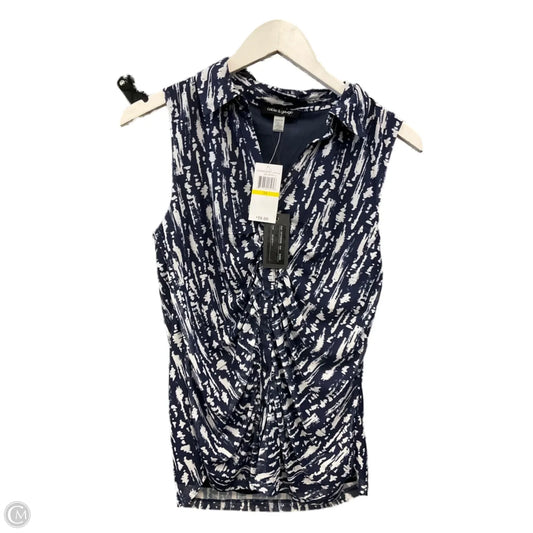 Top Sleeveless By Cable And Gauge In Navy, Size: M