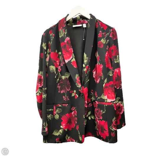 Blazer By Susan Graver In Black & Red, Size: 1x