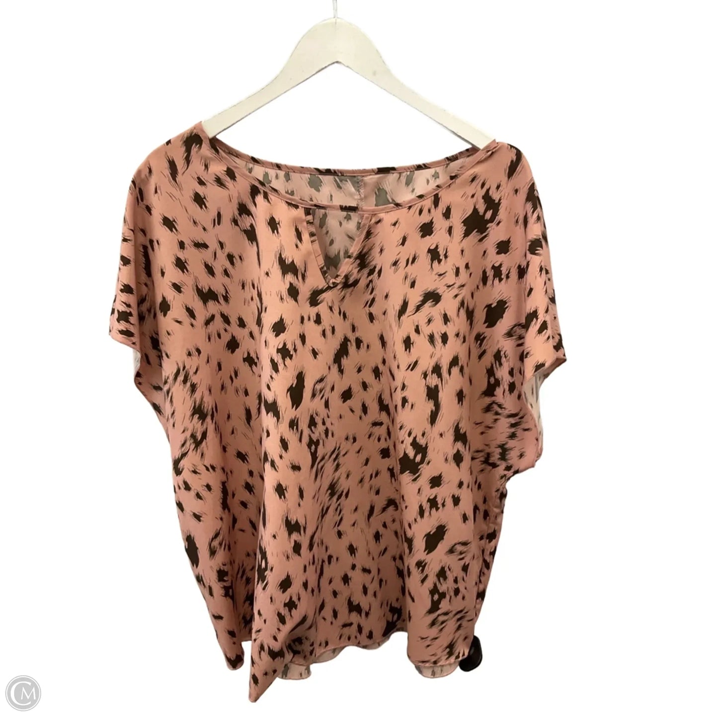 Top Short Sleeve By Shein In Mauve, Size: 3x