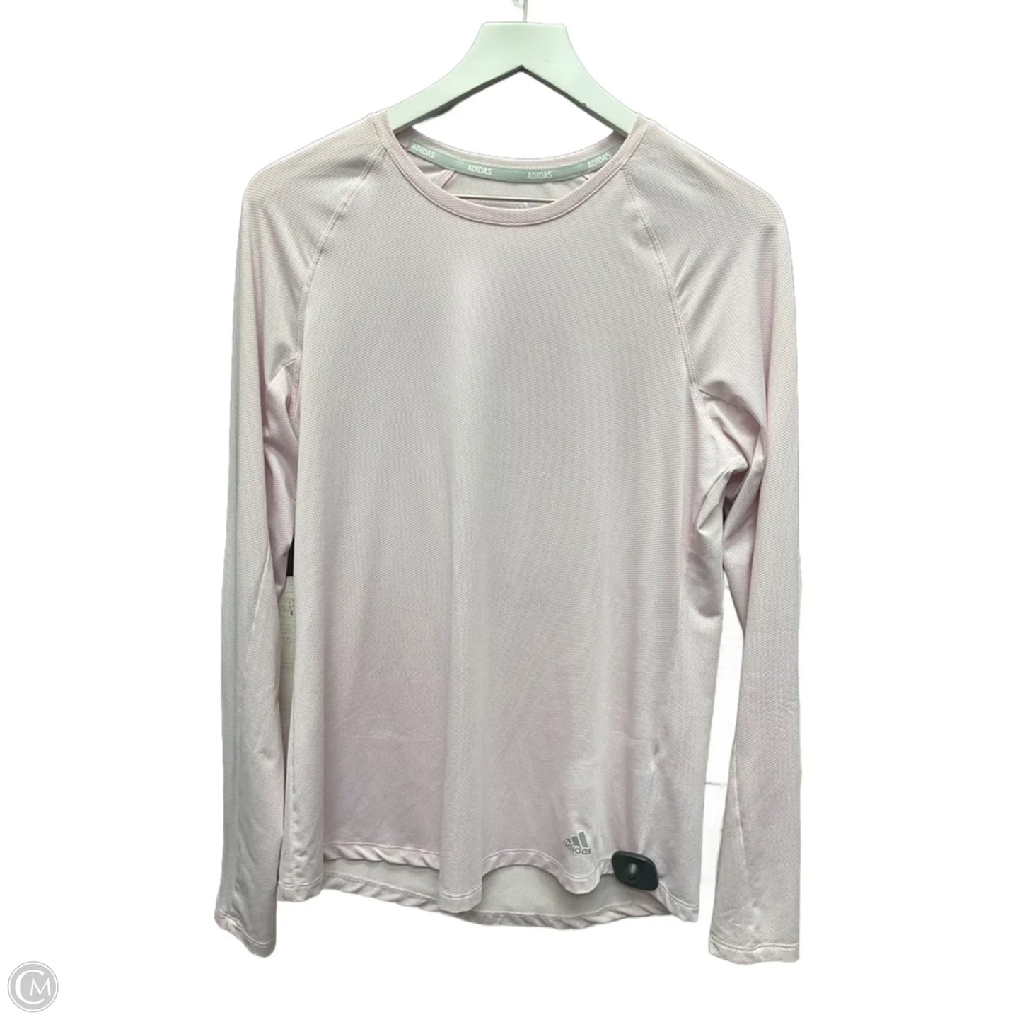 Athletic Top Long Sleeve Crewneck By Adidas In Pink, Size: L