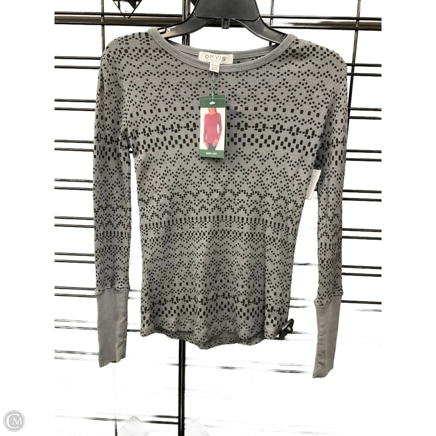 Top Long Sleeve By Orvis In Grey, Size: Xs