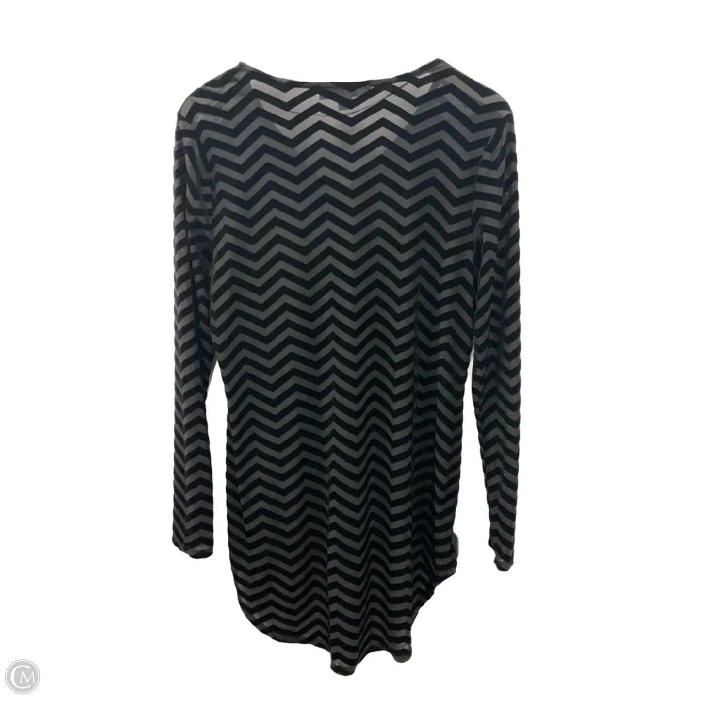 Top Long Sleeve By Ruff Hewn In Black, Size: L
