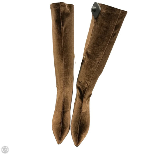 Boots Mid-calf Heels By Clothes Mentor In Brown, Size: 6.5
