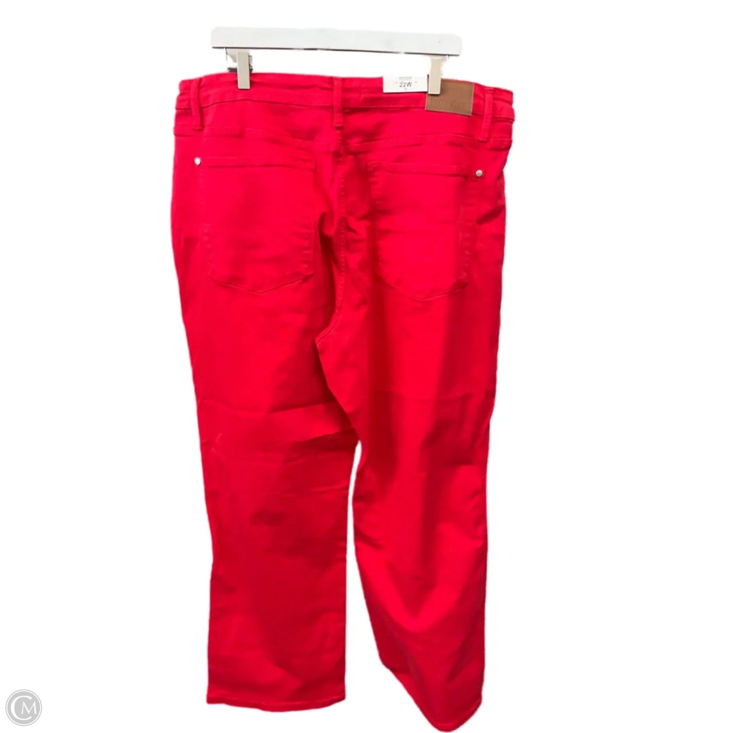 Jeans Straight By Judy Blue In Red Denim, Size: 22