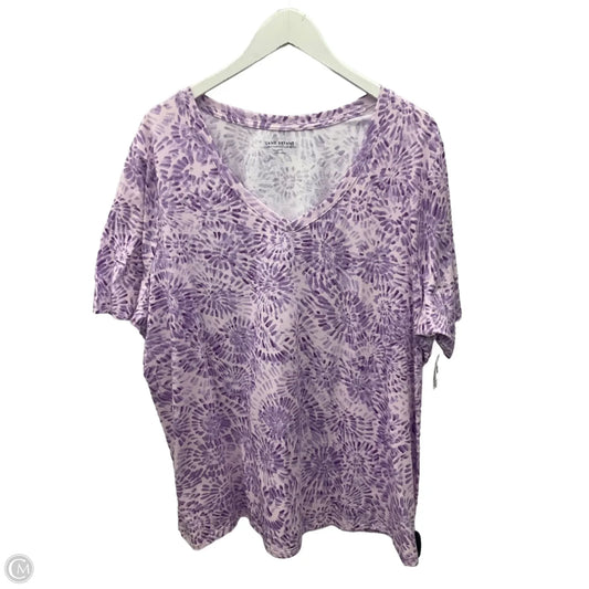 Top Short Sleeve By Lane Bryant In Purple, Size: 3x