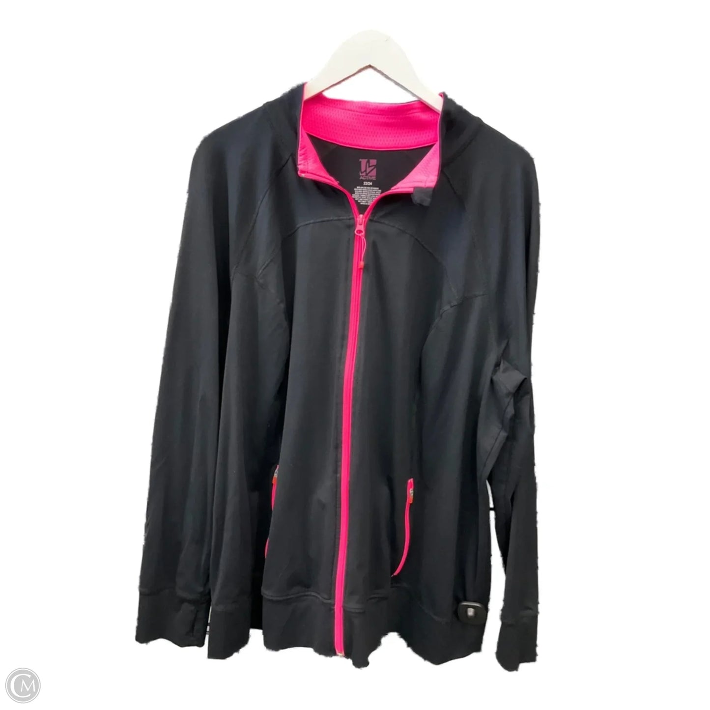Athletic Jacket By Clothes Mentor In Black, Size: 3x