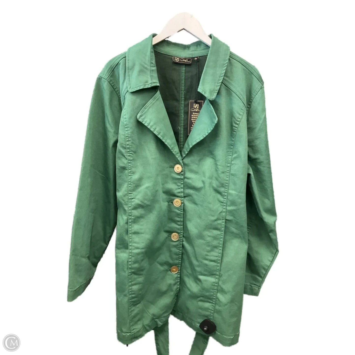 Jacket Utility By Diane Gilman In Green, Size: 2x