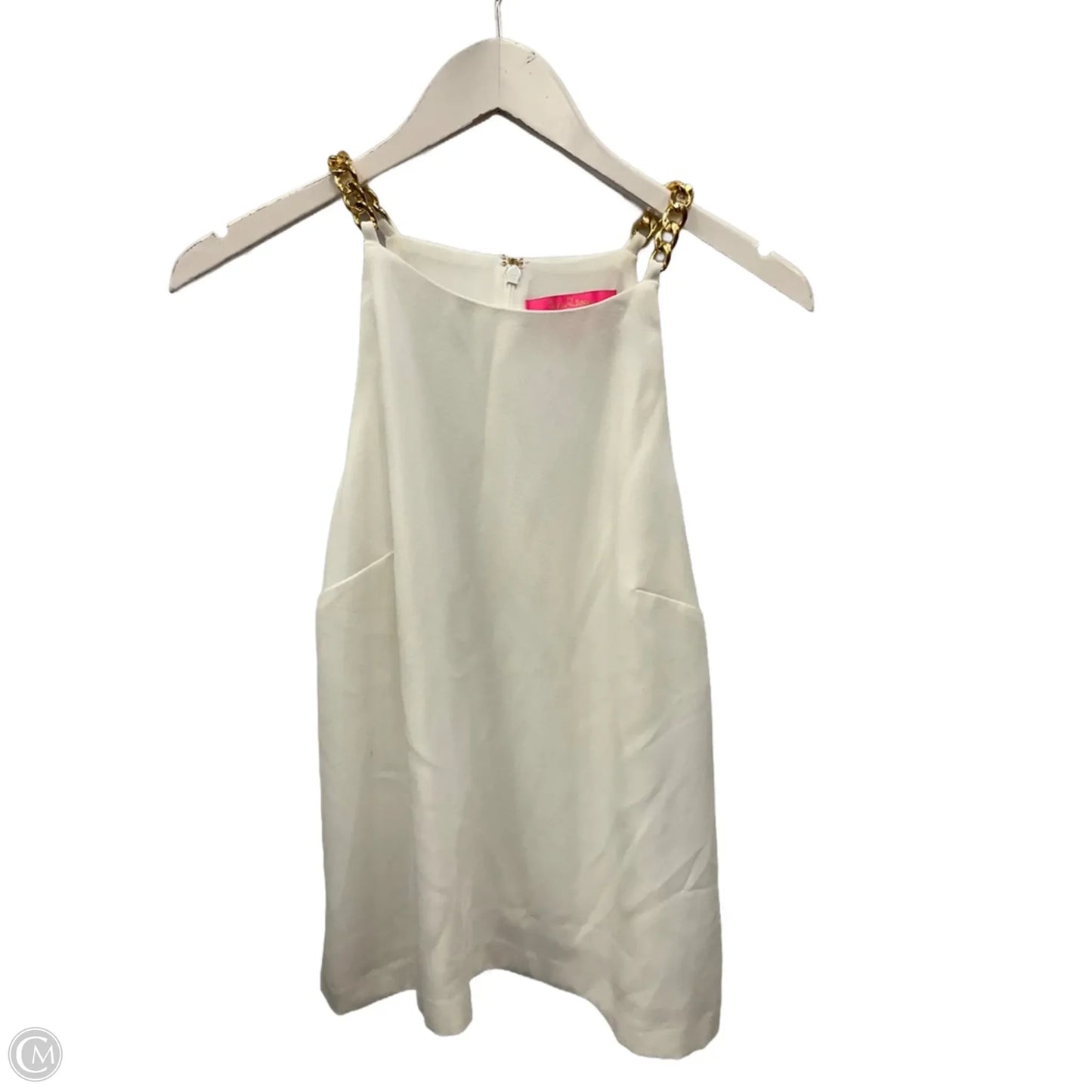 Top Sleeveless Designer By Lilly Pulitzer In White, Size: M