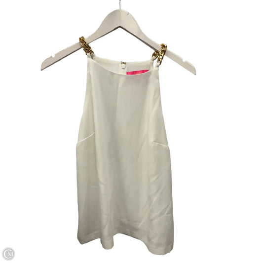 Top Sleeveless Designer By Lilly Pulitzer In White, Size: M