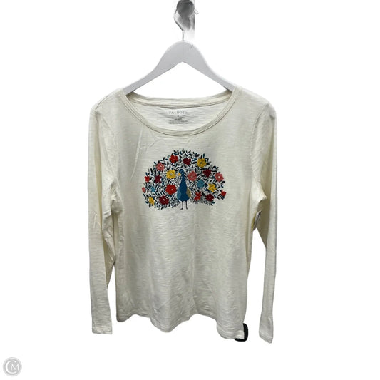 Top Long Sleeve By Talbots In Ivory, Size: M