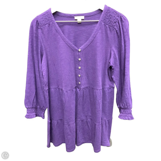 Top Long Sleeve By J. Jill In Purple, Size: Xs