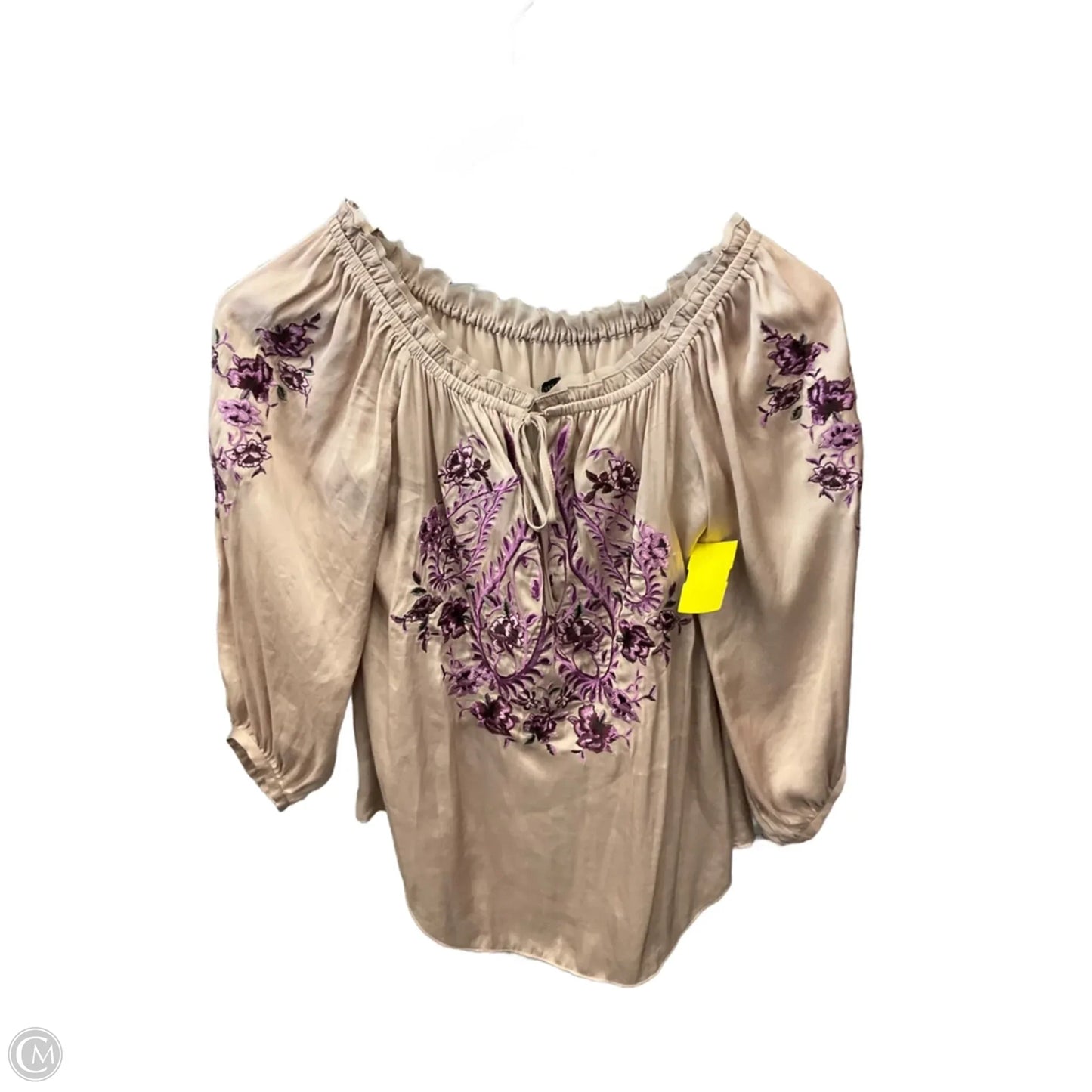 Top Long Sleeve By White House Black Market In Tan, Size: Xxs