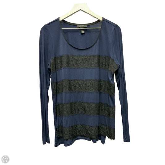 Top Long Sleeve By White House Black Market In Navy, Size: L