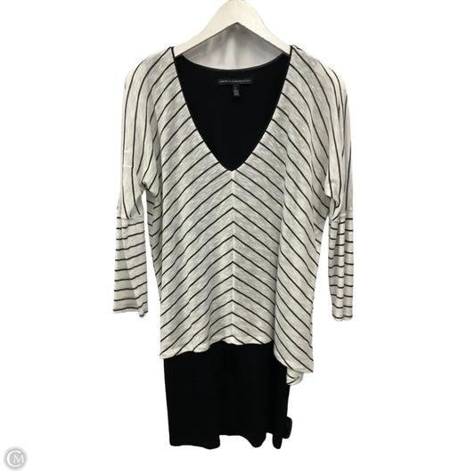 Top Long Sleeve By White House Black Market In Black & White, Size: L